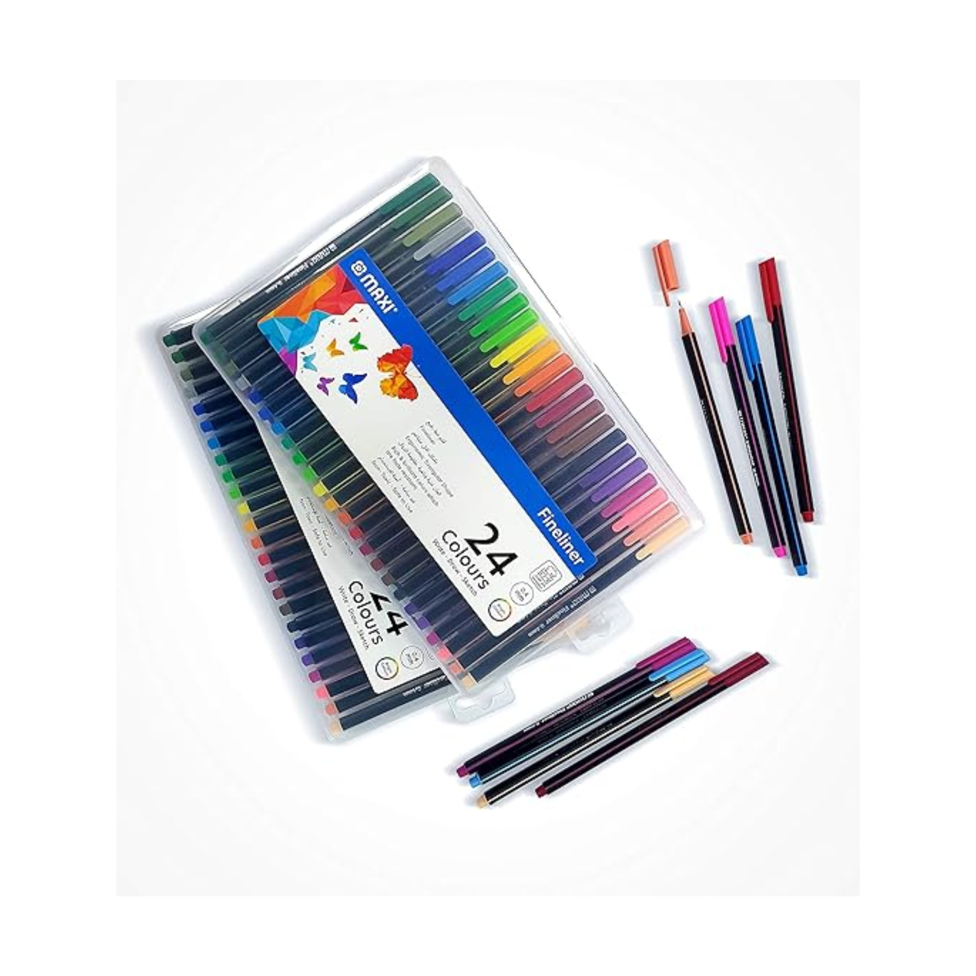 MAXI fineliner 0.4mm 24 color triangular pens in Qatar