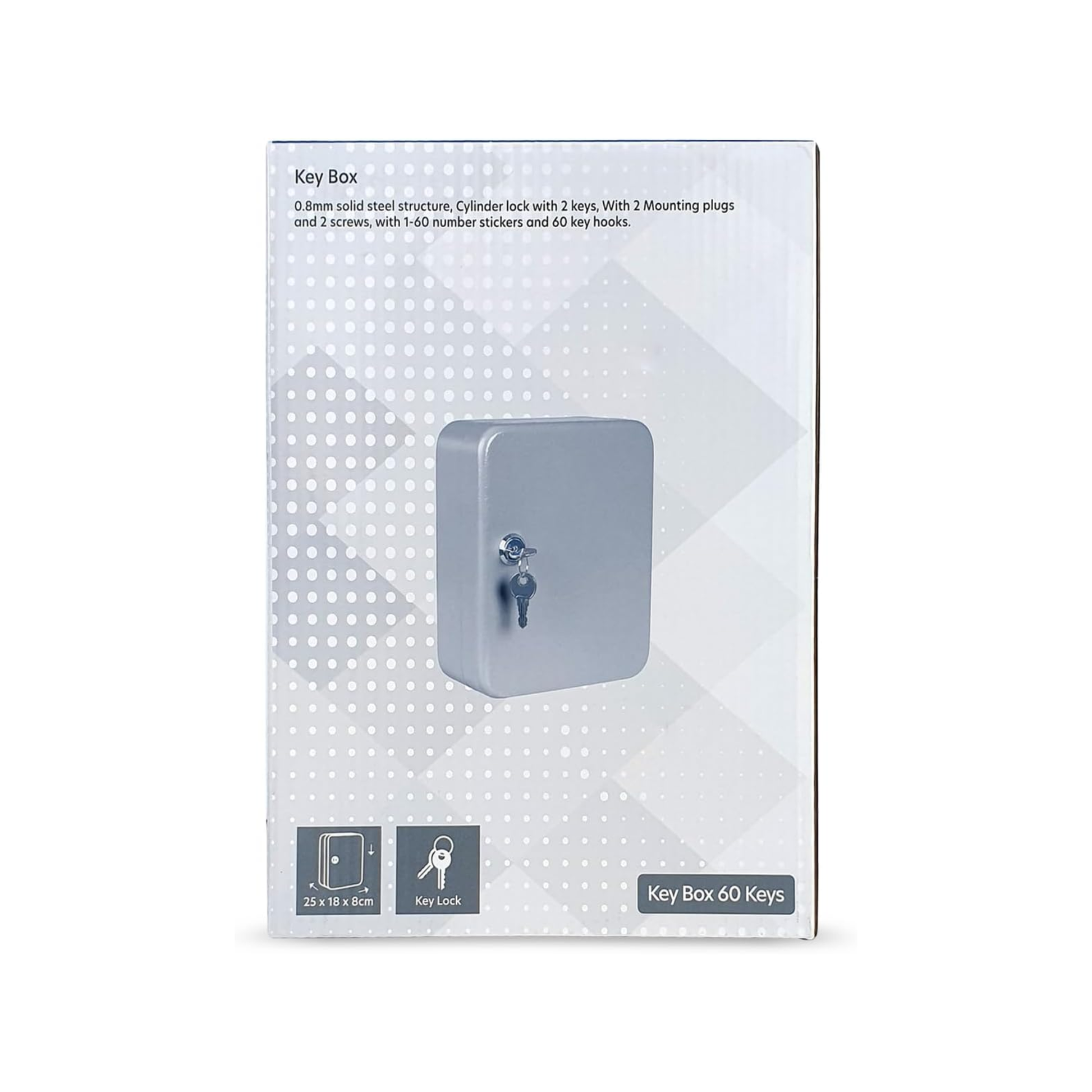 Maxi key box cabinet for 60 keys in beige color