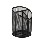 Maxi mesh 3 slot pen and pencil holder black desk organizer