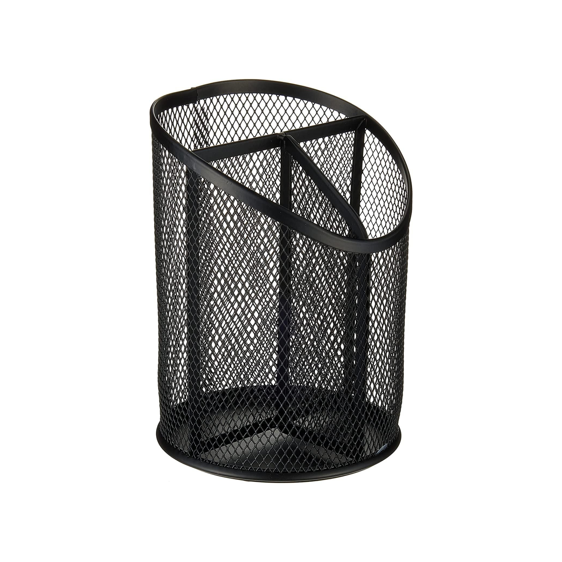 Maxi mesh 3 slot pen and pencil holder black desk organizer