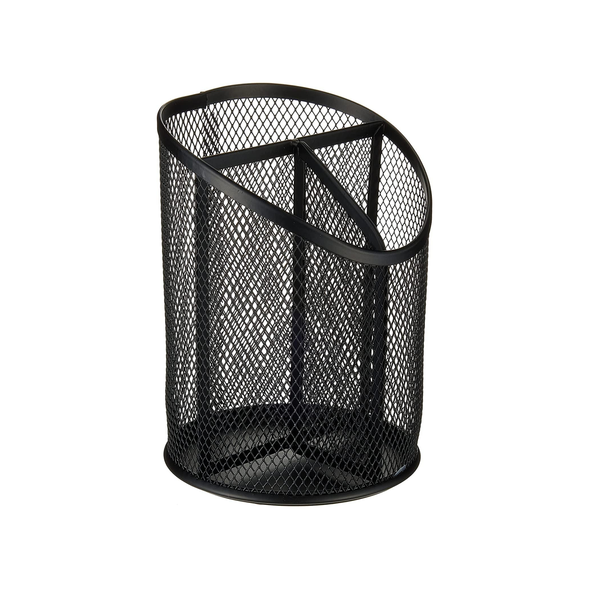 Maxi mesh 3 slot pen and pencil holder black desk organizer