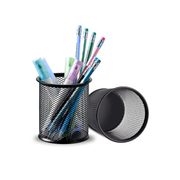 Durable mesh desk organizer cup for stationery items