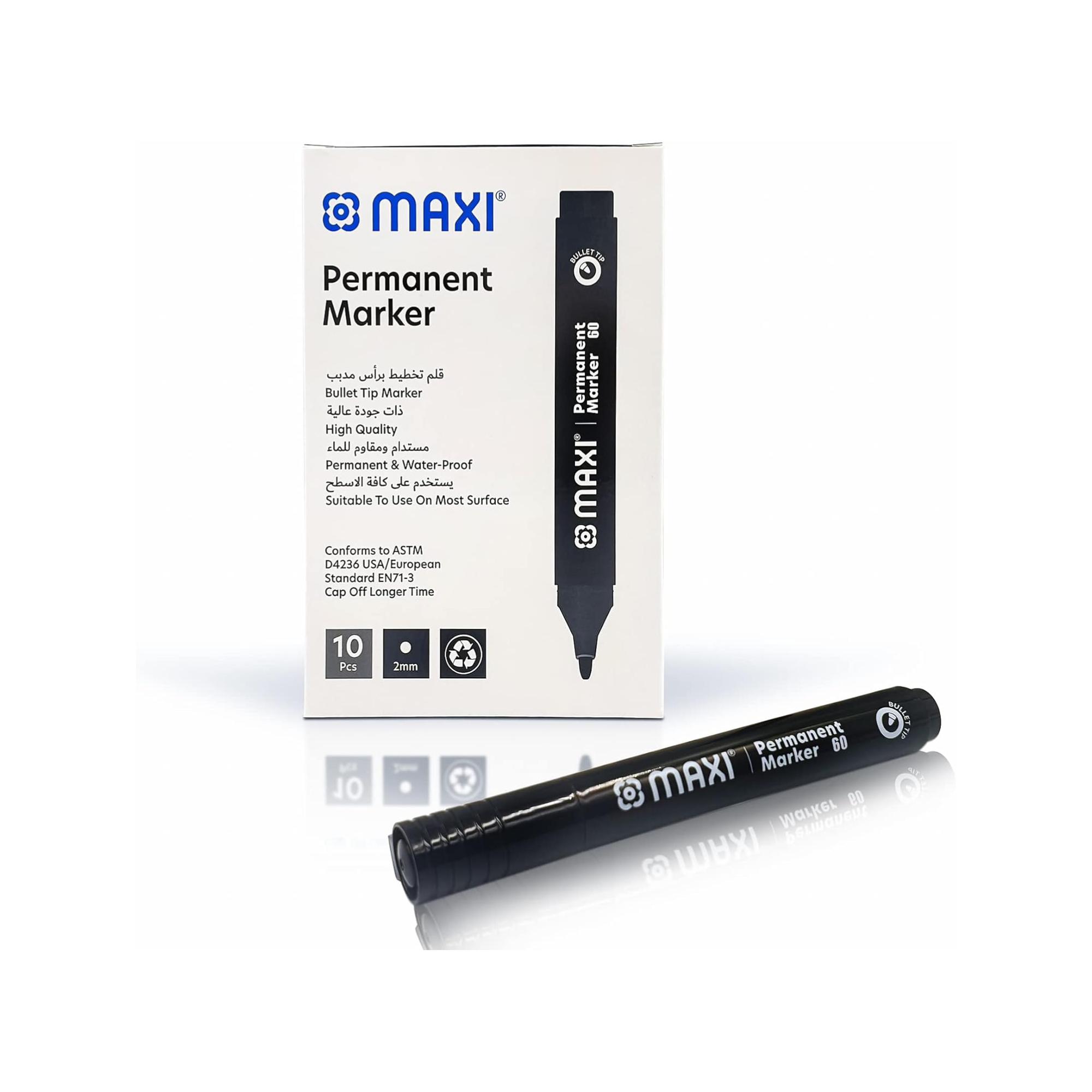 Durable fast-drying MAXI black marker set Qatar stationery