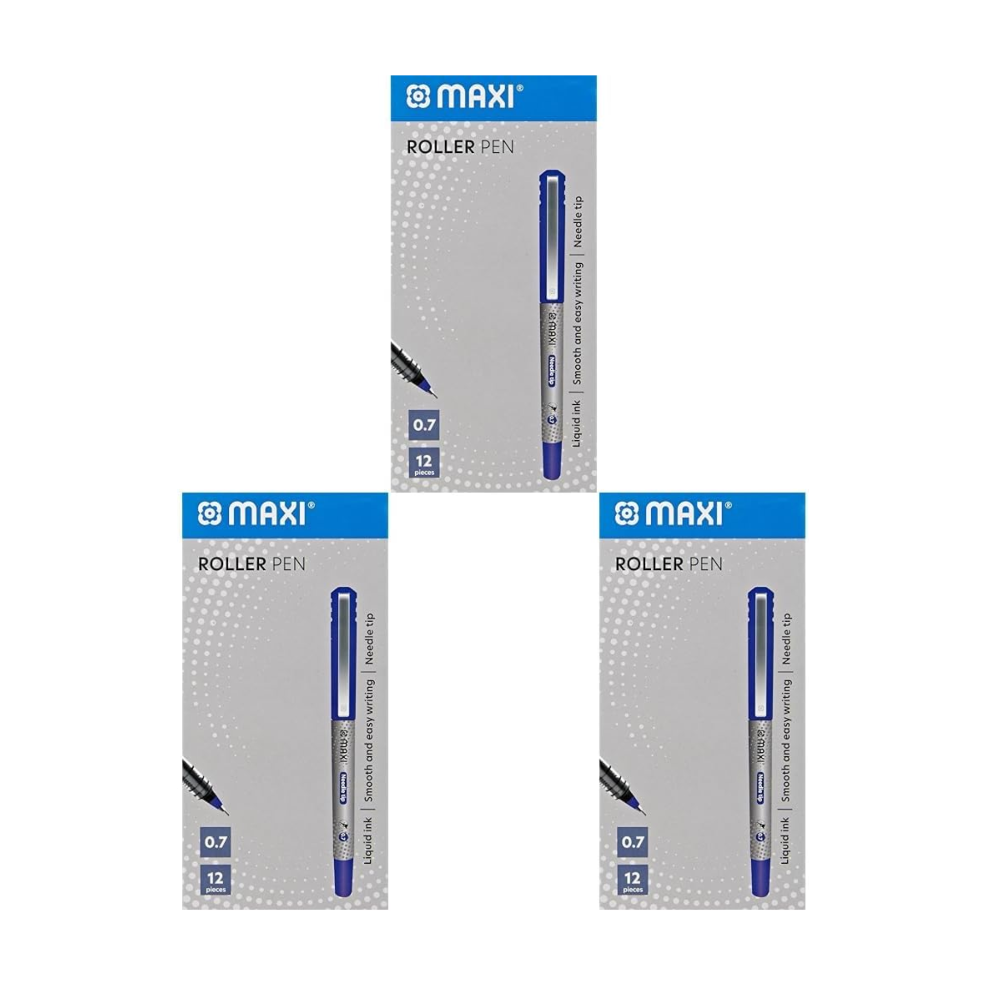 Maxi Roller Pen Violet 0.7mm Needle Tip 12-Pack for Smooth Writing