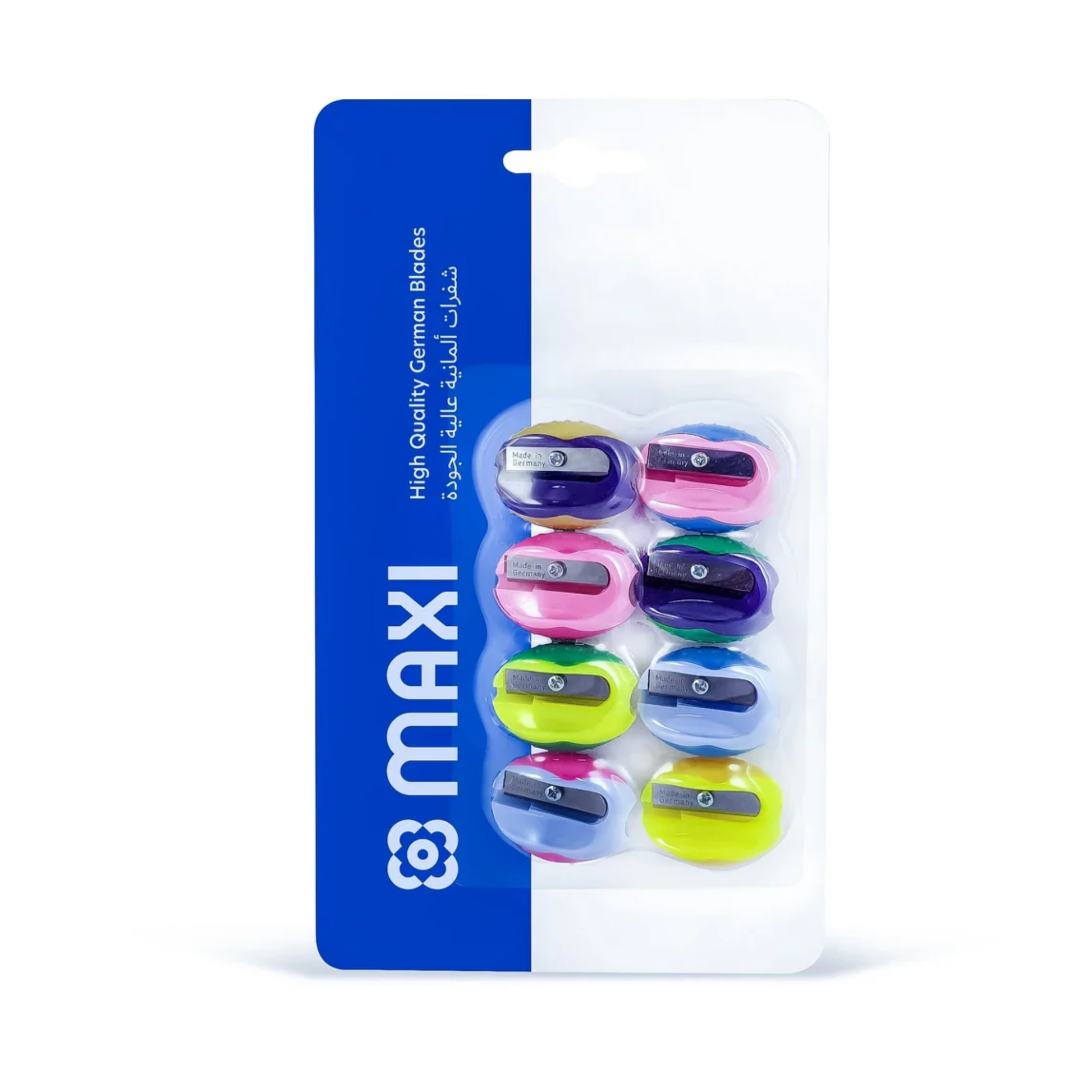 Maxi single hole nugget pencil sharpener 8pcs blister pack in Qatar