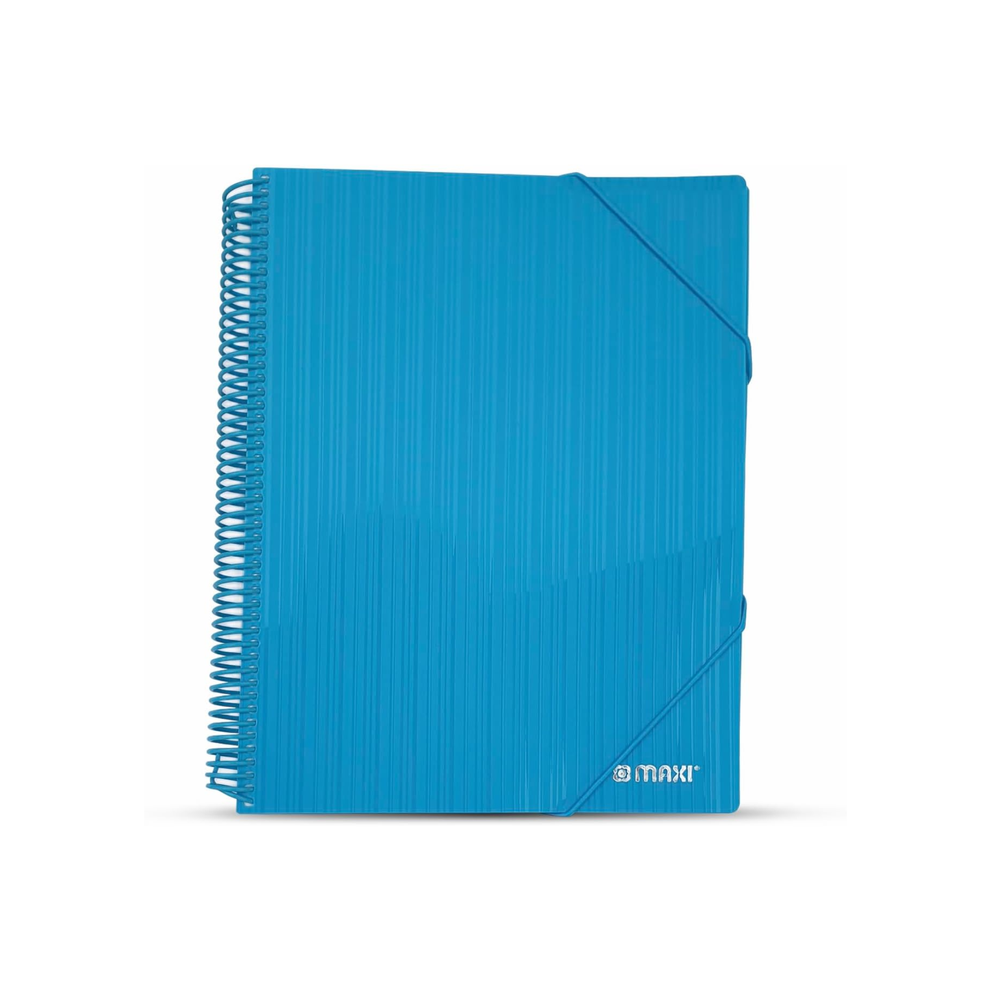 Maxi spiral display book 20 pocket turquoise for school and office