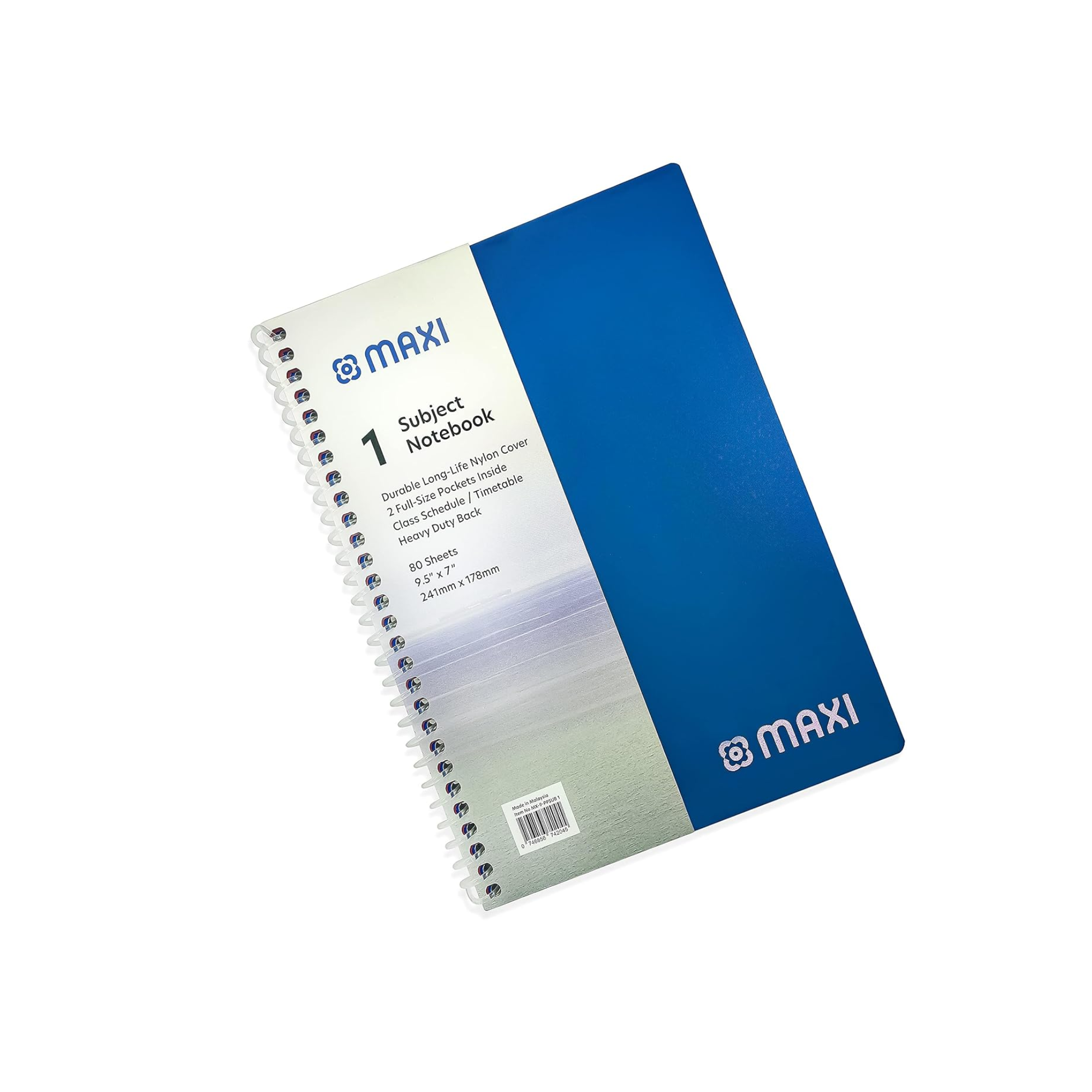 Maxi spiral PP notebook 80 sheets 11x8.5 inch