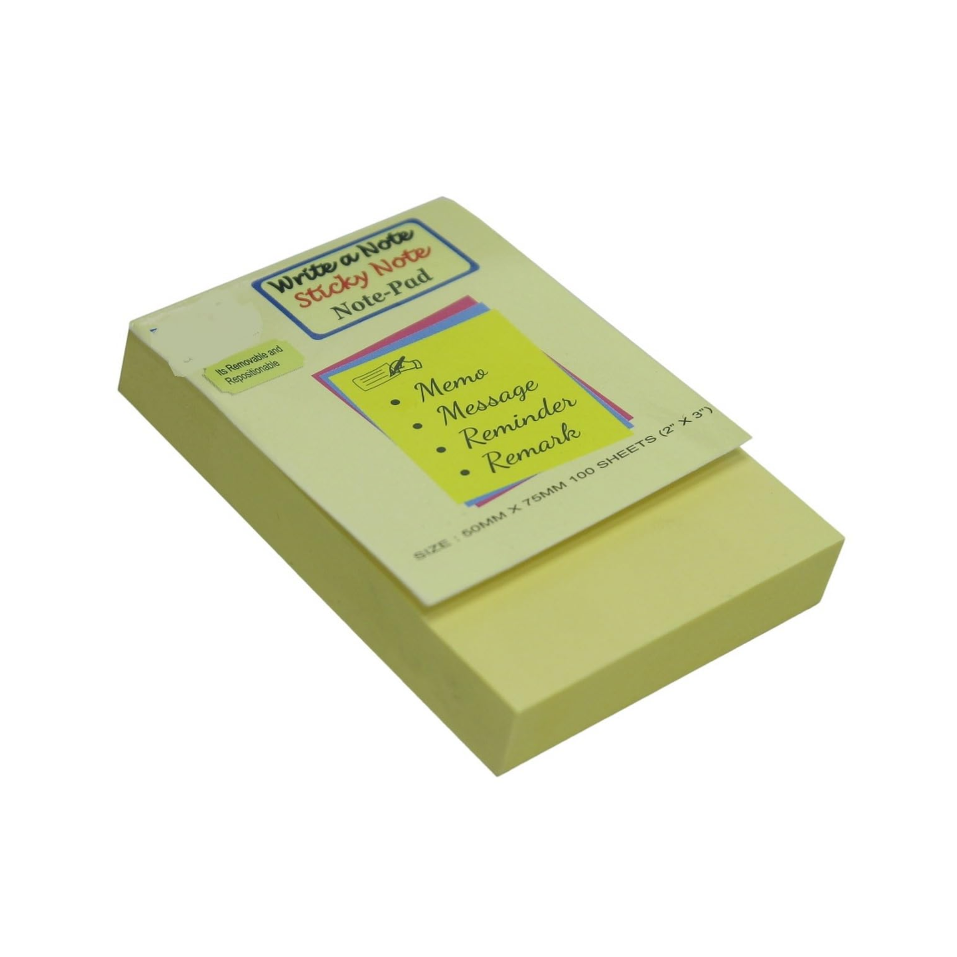 Maxi Sticky Notes 75x50mm Yellow 100 Sheets for Office Use in Qatar