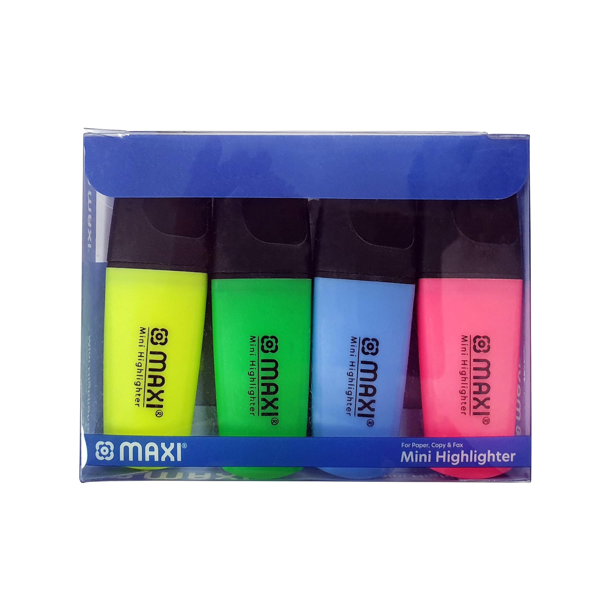 Maxi Super-Fluo mini highlighter set of 4 bright colors