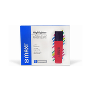 MAXI Super-Fluo Red Highlighter Box of 10 for Office and School in Qatar