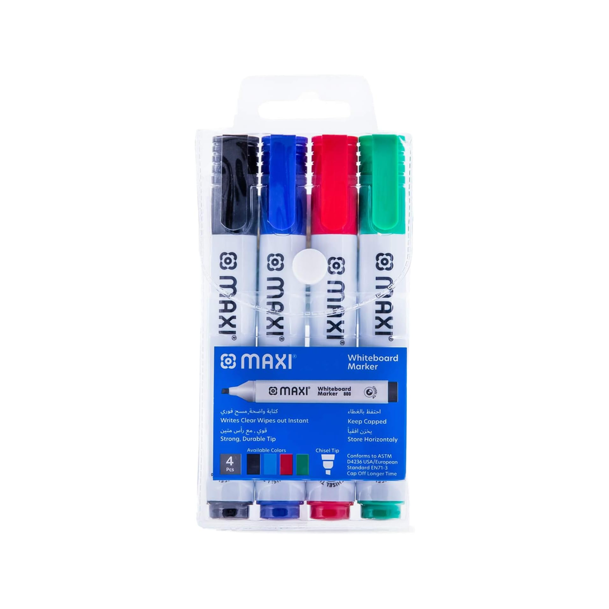 Chisel tip whiteboard markers wallet pack ideal for classrooms and meetings