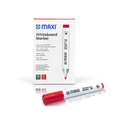 MAXI red whiteboard marker bullet tip box of 10