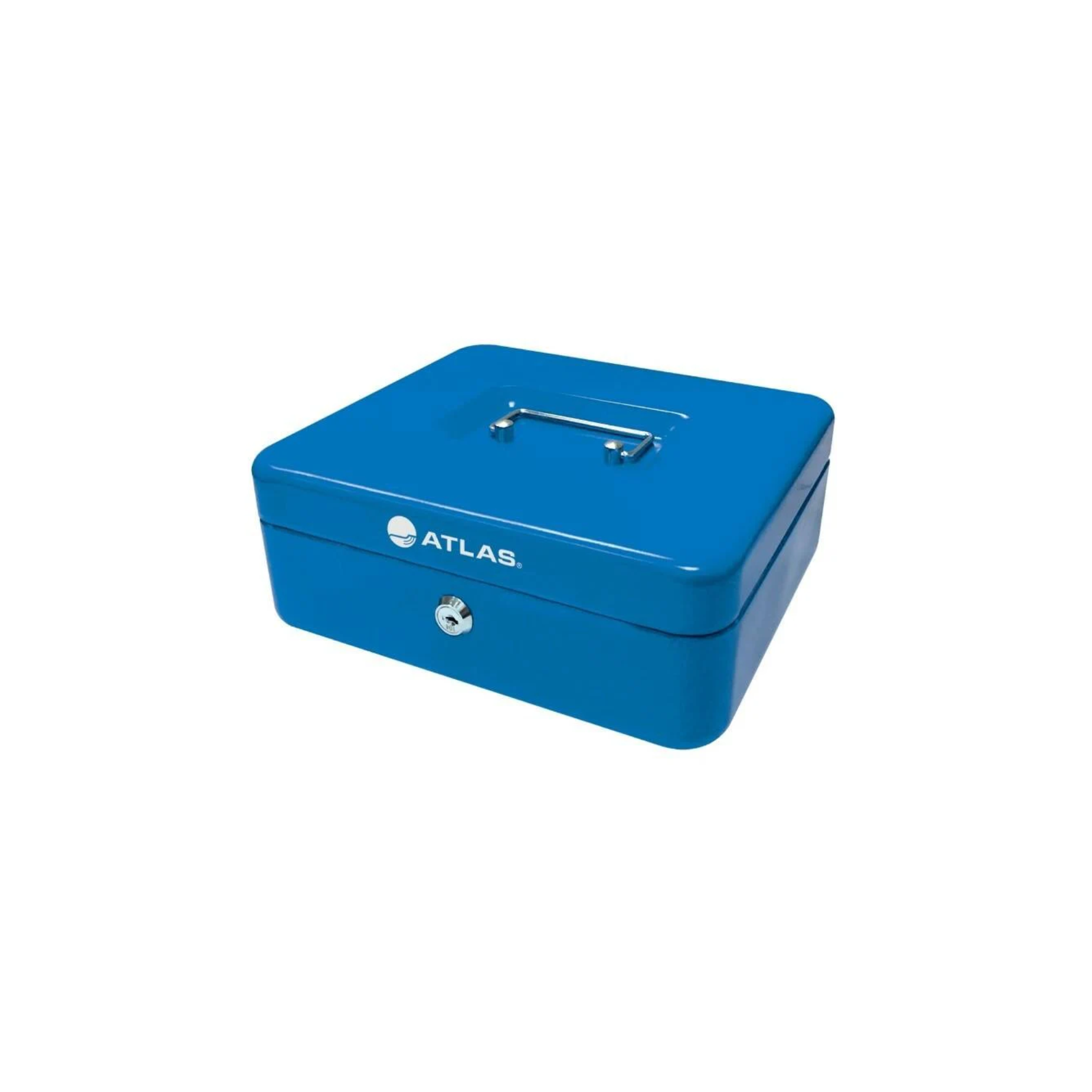 Atlas 8-inch blue cash box with key lock in Qatar

