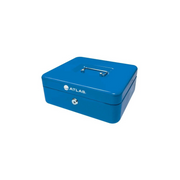 Atlas 8-inch blue cash box with key lock in Qatar

