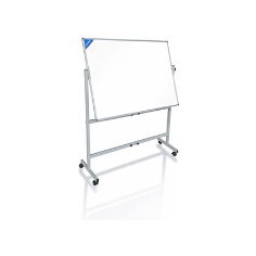 Rotatable 90x120cm whiteboard with lockable wheels used in Qatar offices and schools