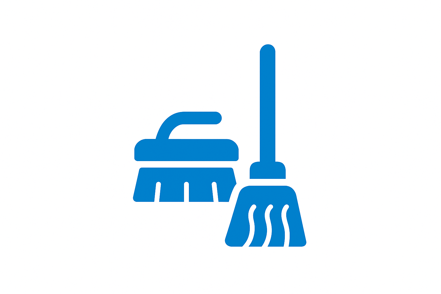 need a icon for my catagory in simple icon with white back ground and blue ( rgb code 1280c0 )  for cleaning items like cleaning brush and mop