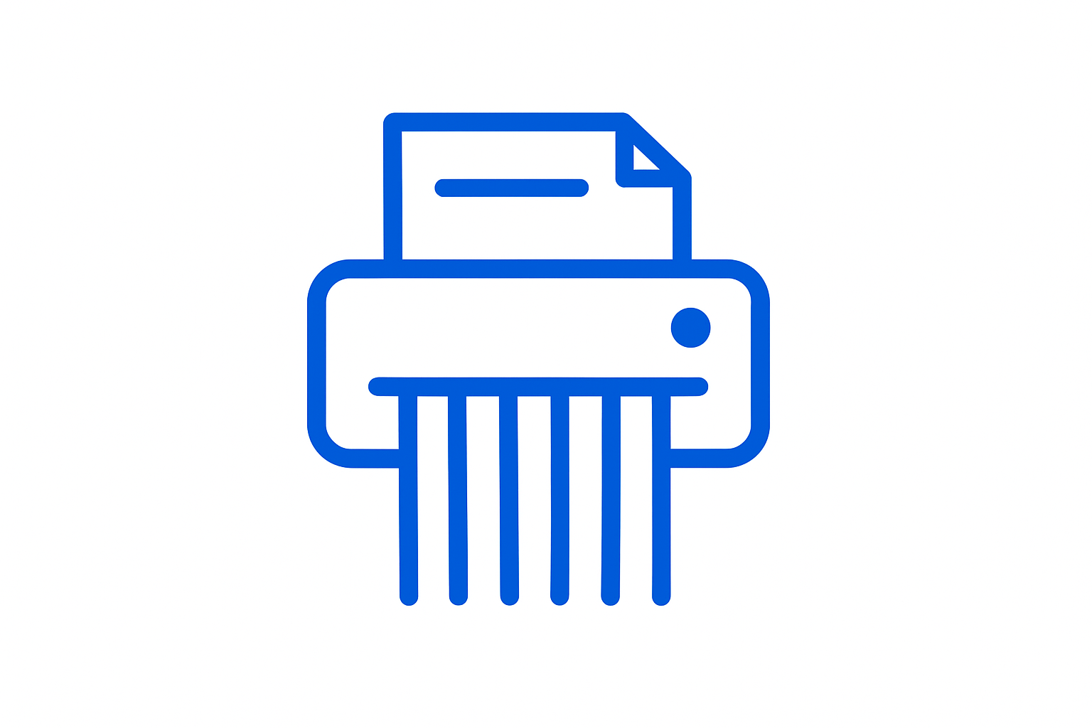 need a icon for my catagory in simple icon with white back ground and blue ( rgb code 1280c0 ) for Shredder Machine