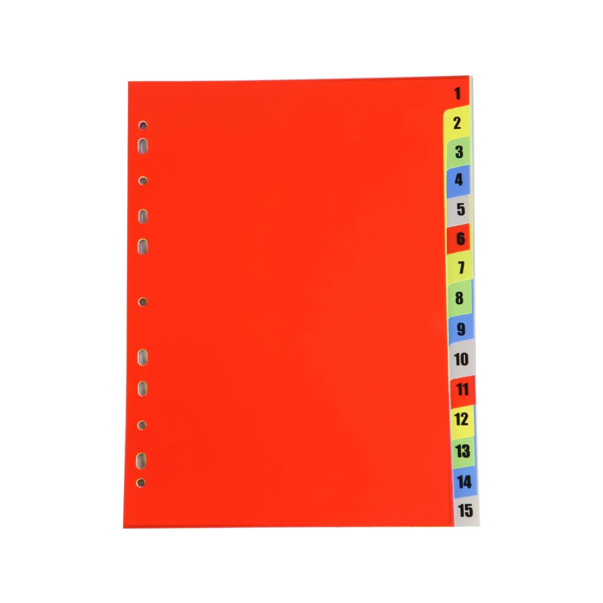 Premium A4 paper index divider 1-15 color tabs for office use in Qatar