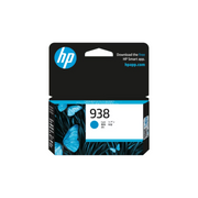 HP 938 Cyan Ink Cartridge front view – Genuine ink in Qatar

