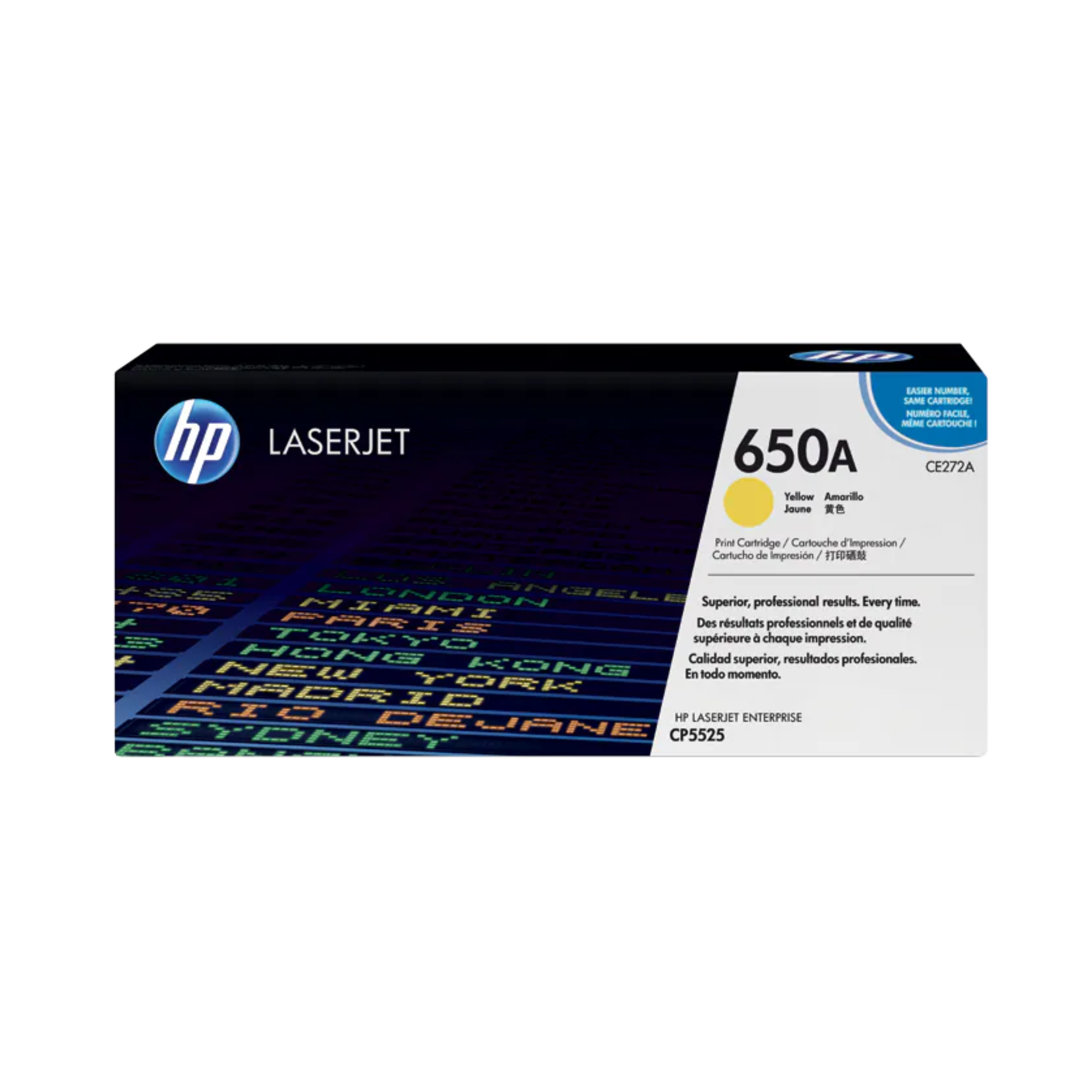 HP 650A Yellow Toner Cartridge CE272A for Color LaserJet