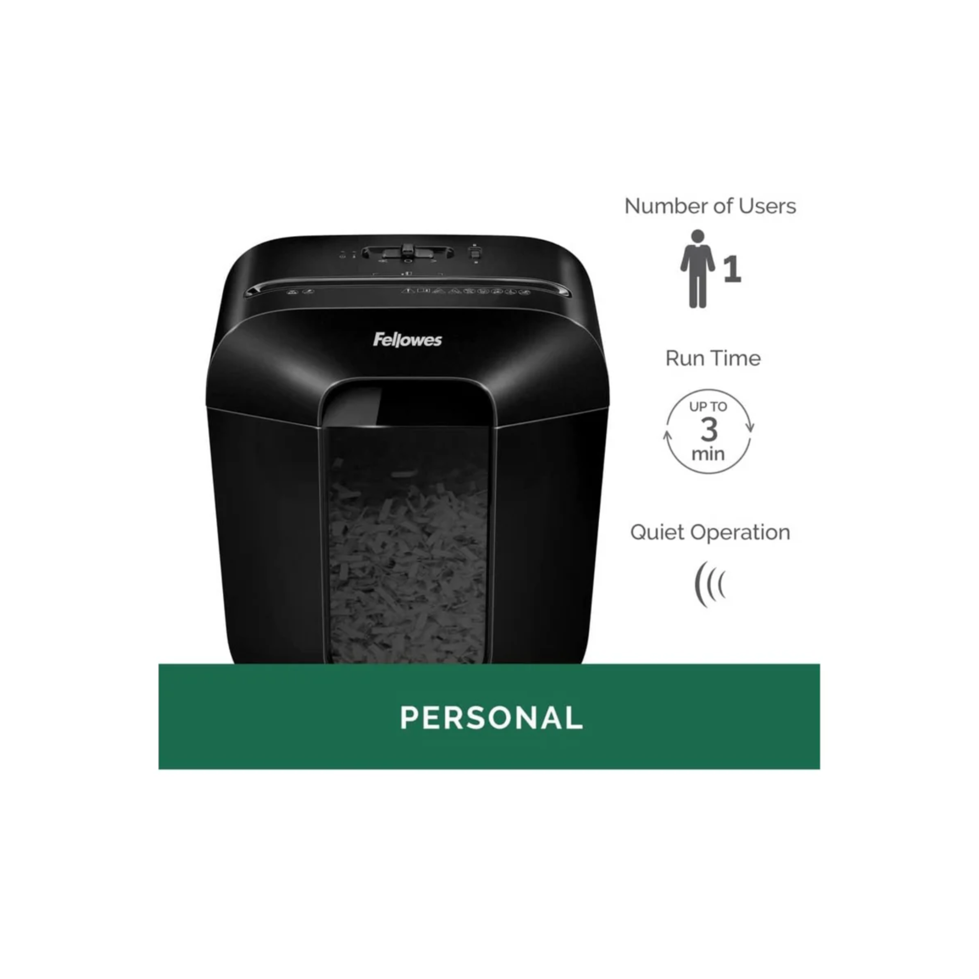 Compact paper shredder 6-sheet Fellowes LX25 in Qatar