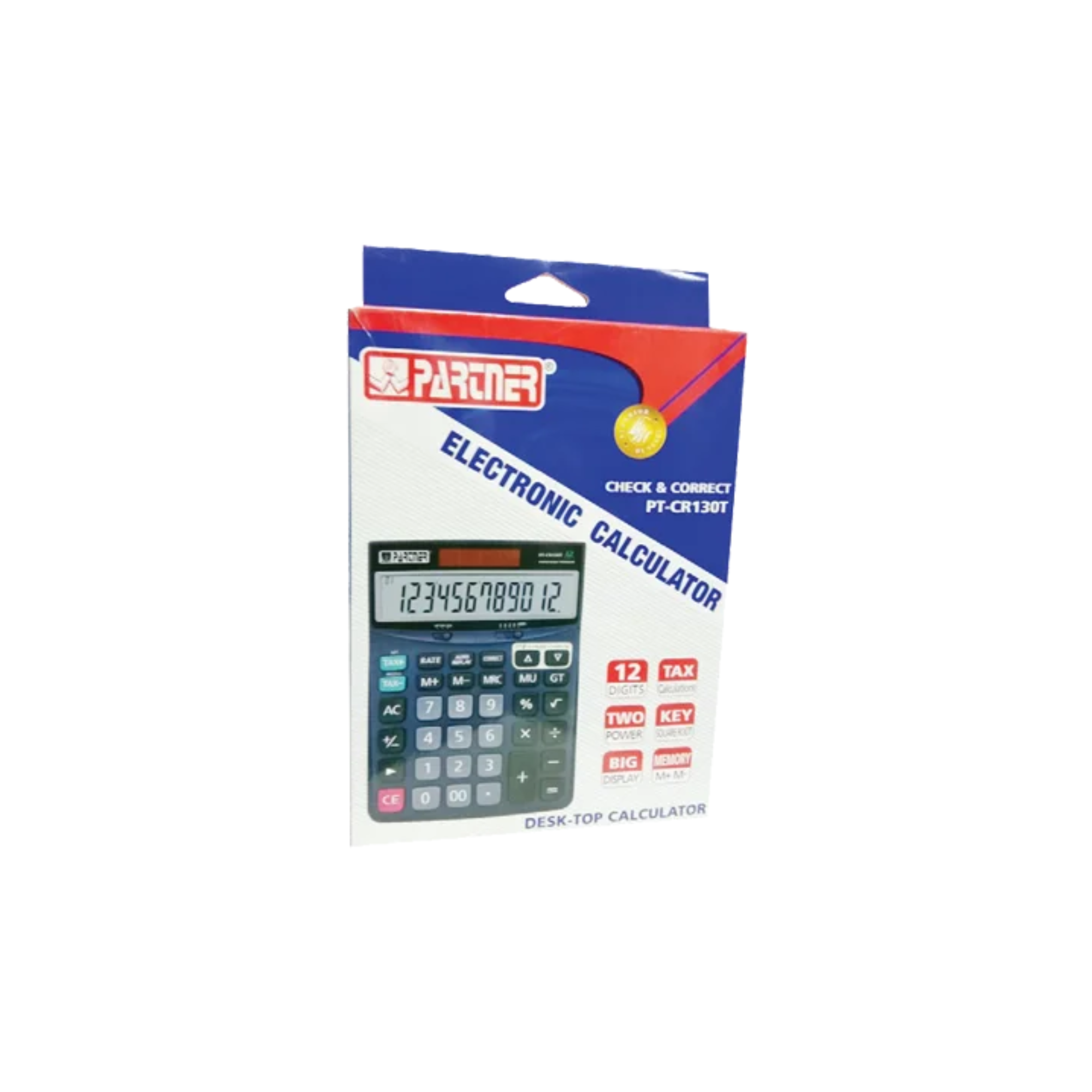 Partner PT-CR130T calculator with 12-digit display for students in Qatar