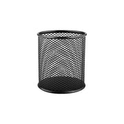 Metal Mesh Round Pen Holder – Black