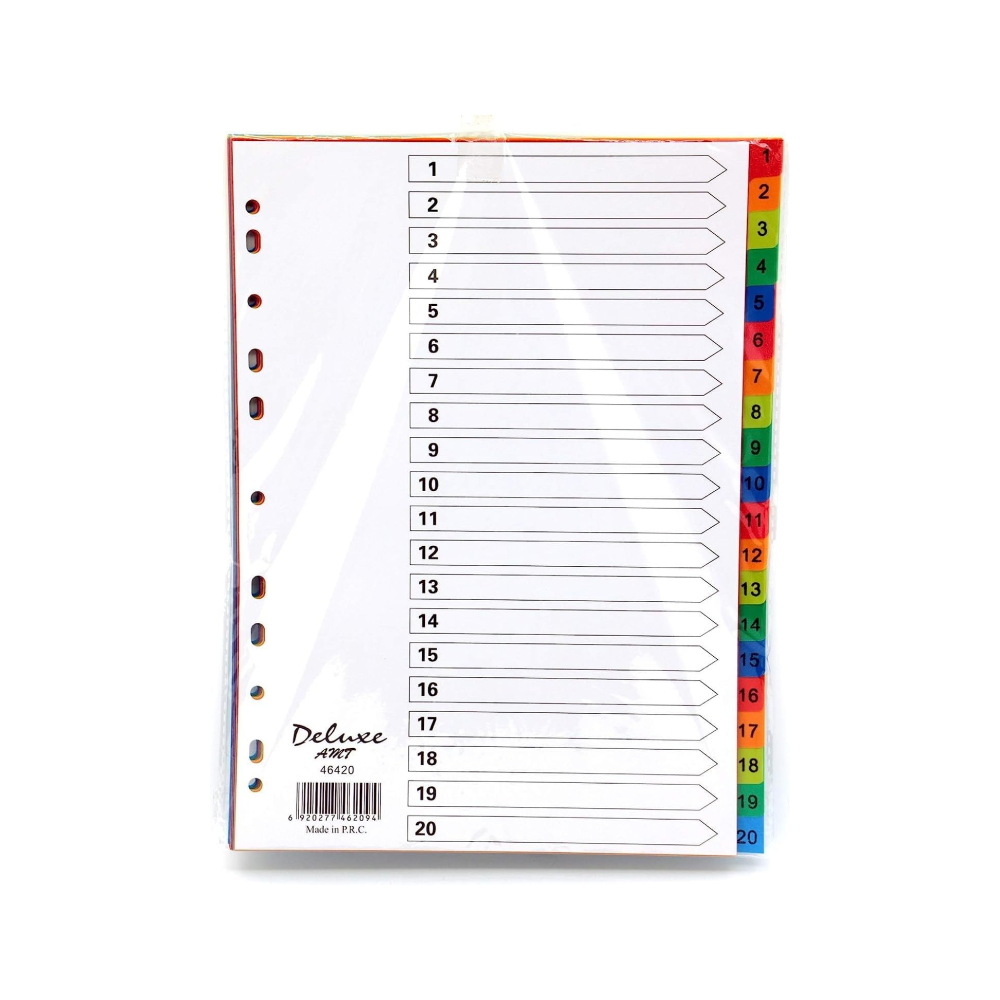 Numbered 1-20 A4 index divider for document organization Qatar
