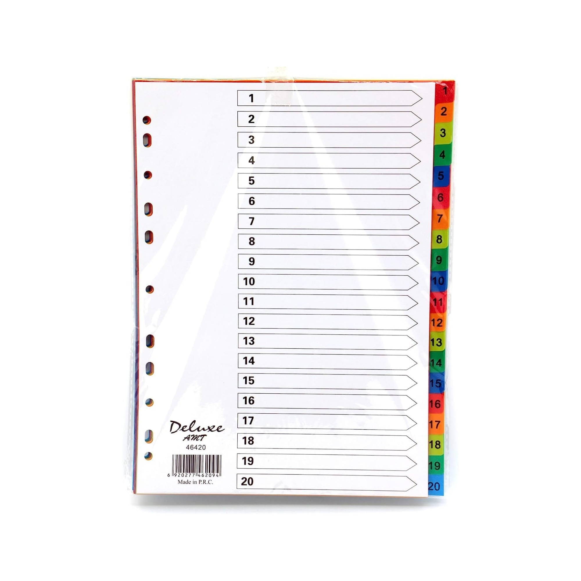Numbered 1-20 A4 index divider for document organization Qatar