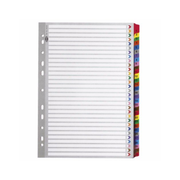 A4 multi-color numbered document tabs for binders