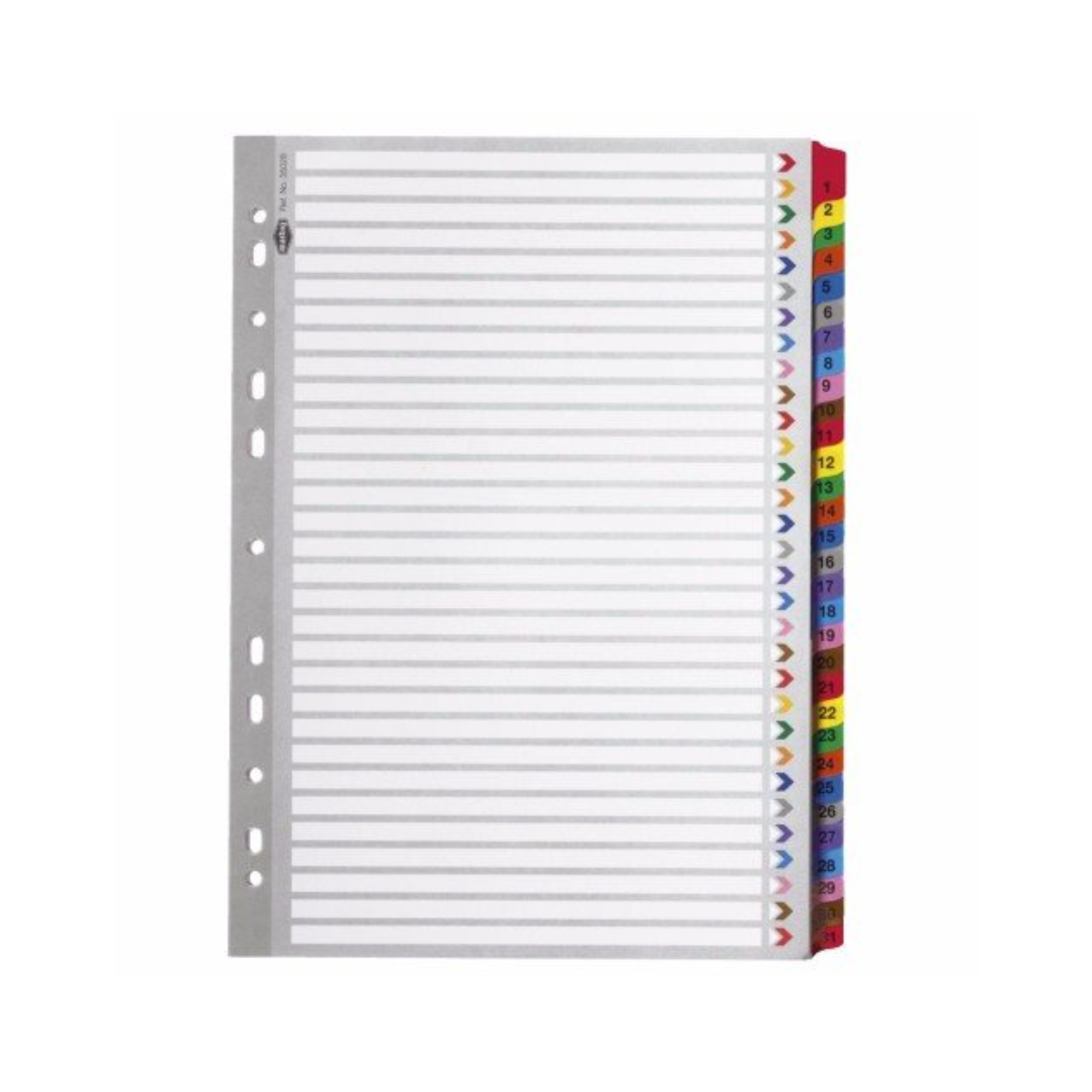 A4 multi-color numbered document tabs for binders