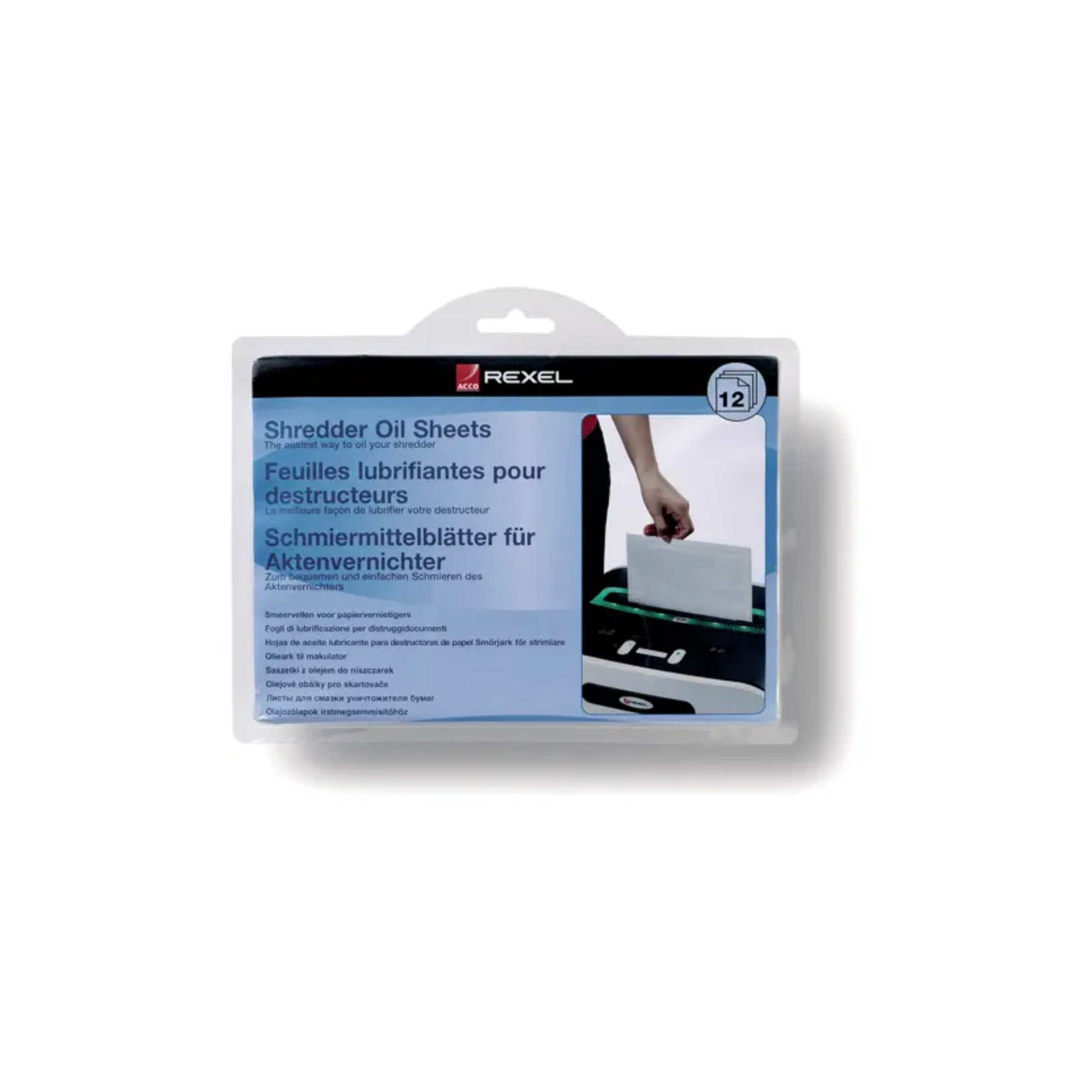 Rexel oil sheets 12‑pack to prolong shredder life Qatar