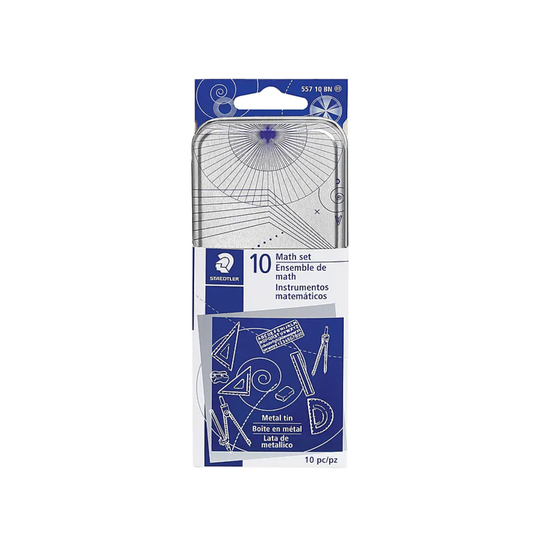 Staedtler 55710 10-piece mathematical instruments set with compass and ruler – available in Qatar

