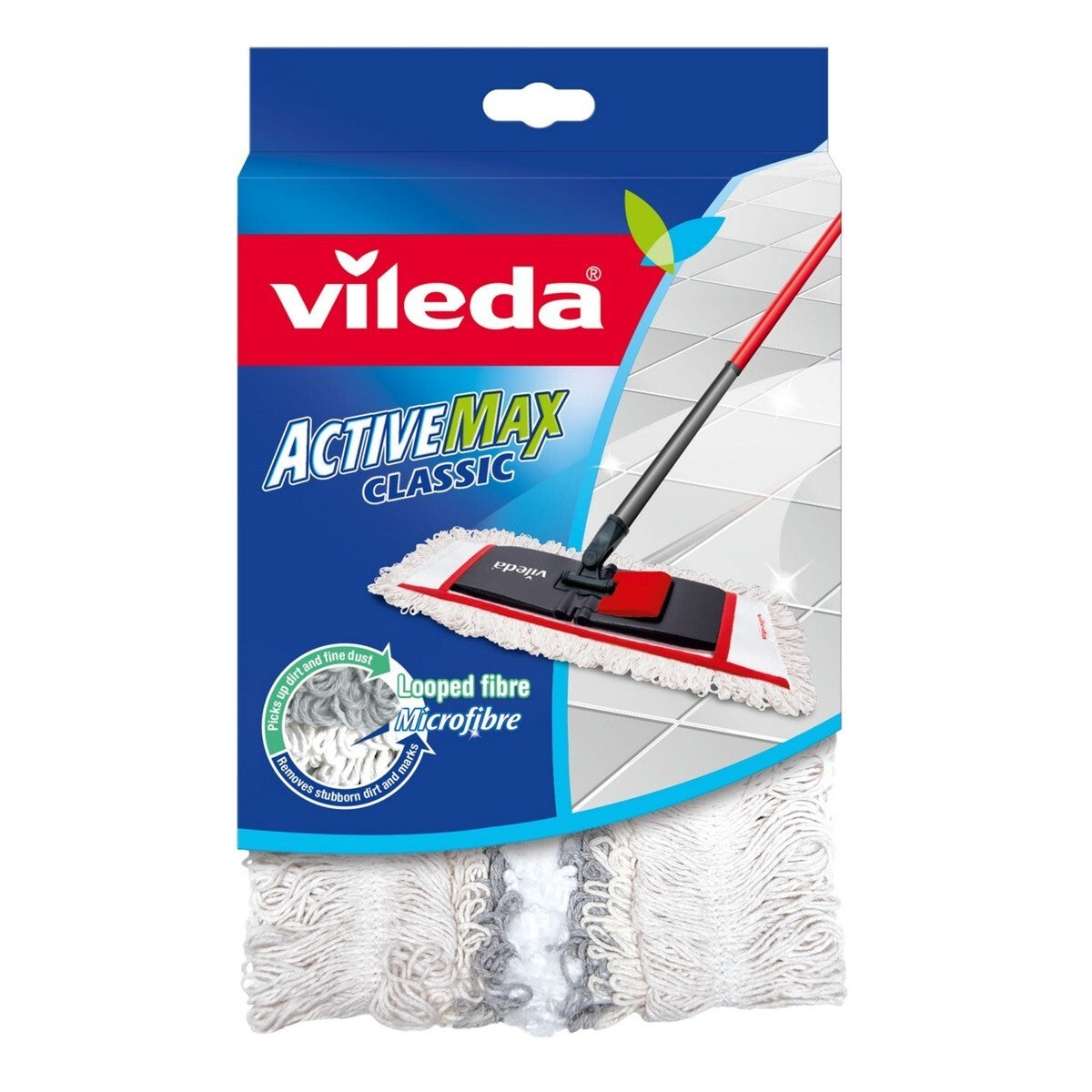 Vileda Refill ActiveMax Microfibre Classic Mop V-0131 – High-Quality Mop Refill for Efficient Floor Cleaning in Qatar