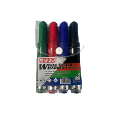 White Board Marker Set with 4 colors – refillable low-odor dry erase markers with bullet tip for office, school, and home use in Qatar