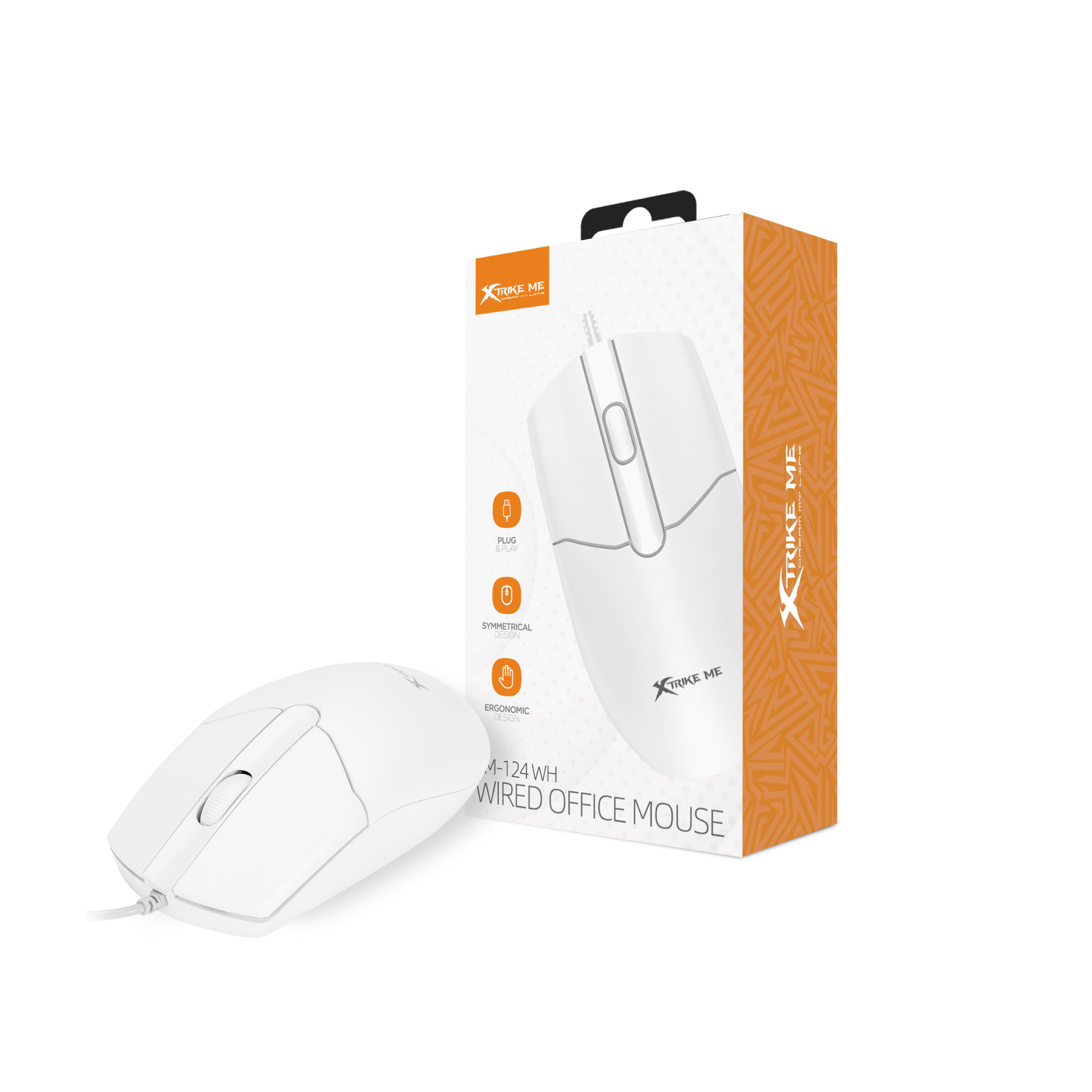 Ergonomic wired USB mouse by XTRIKE ME for gaming and office use