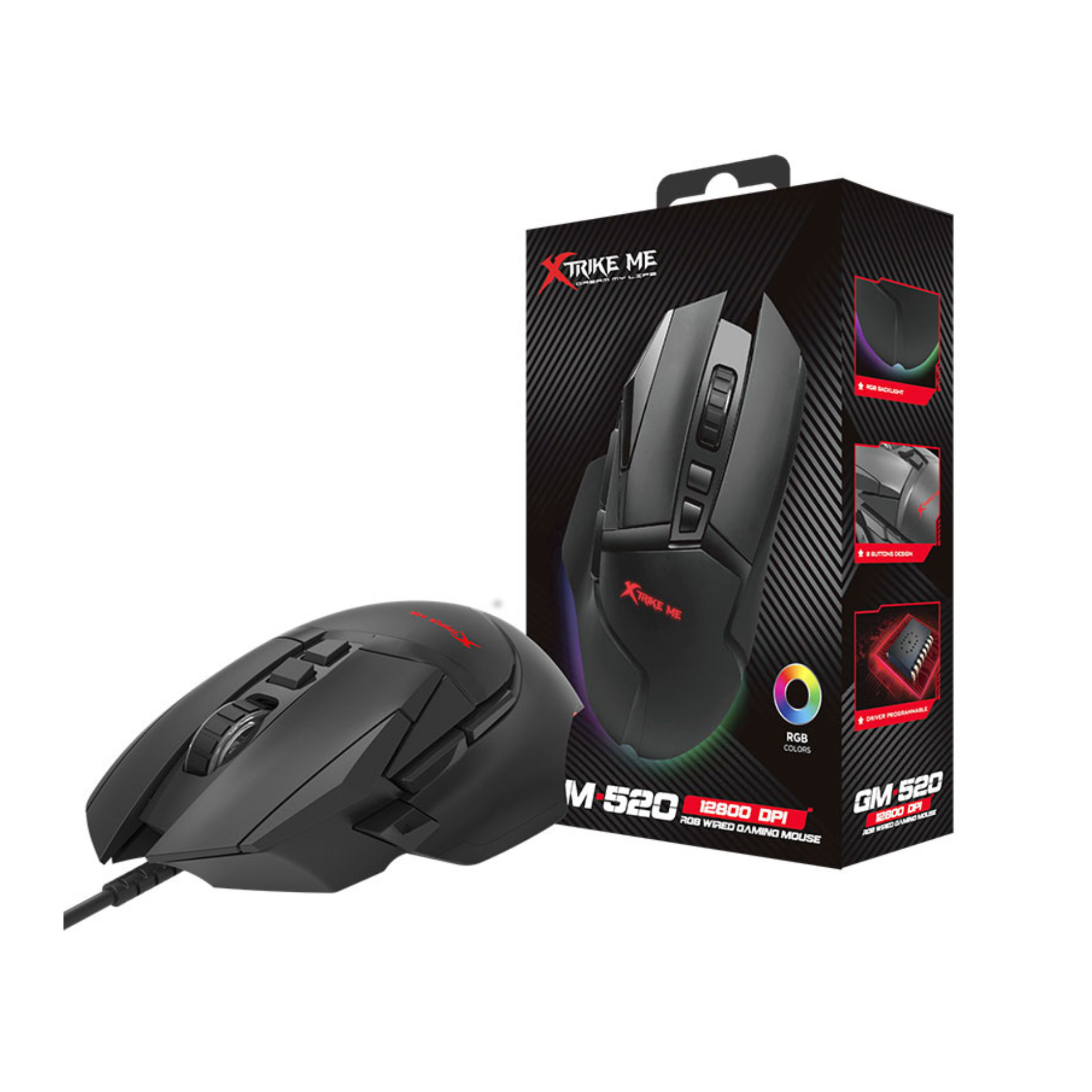 XTRIKE ME GM-520 affordable wired mouse best price in Qatar