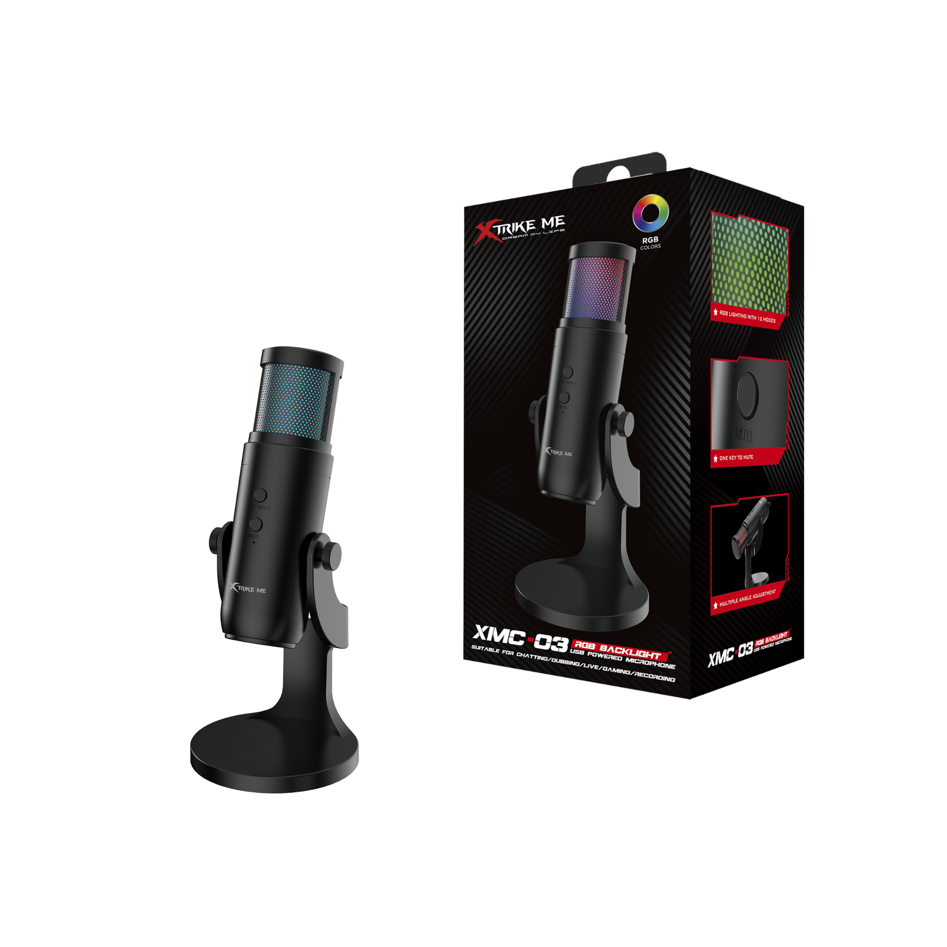 XTRIKE ME XMC-03 USB Microphone for Gaming and Streaming in Qatar