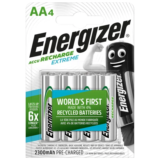 Energizer Battery Rechargable AA 4 PC Pack