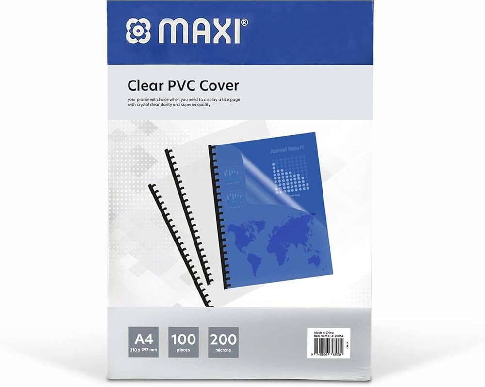 Maxi Binding Cover Pvc A4 Clear