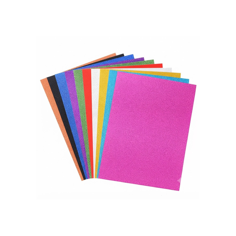 Eva Glitter Foam Sheet A4 20X30 CM 1X10 Colors