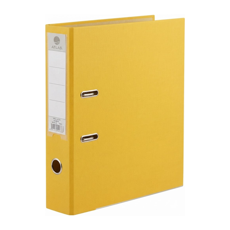 Atlas Box File Pvc 75MM Yellow