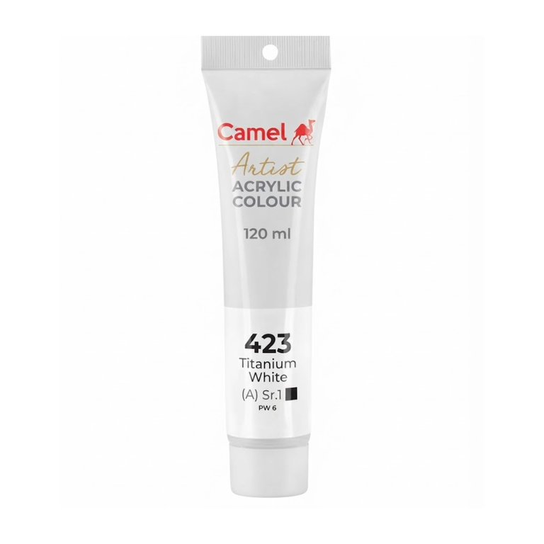 Camel Artists Acrylic Colors 0825423 Titanium White 120ML