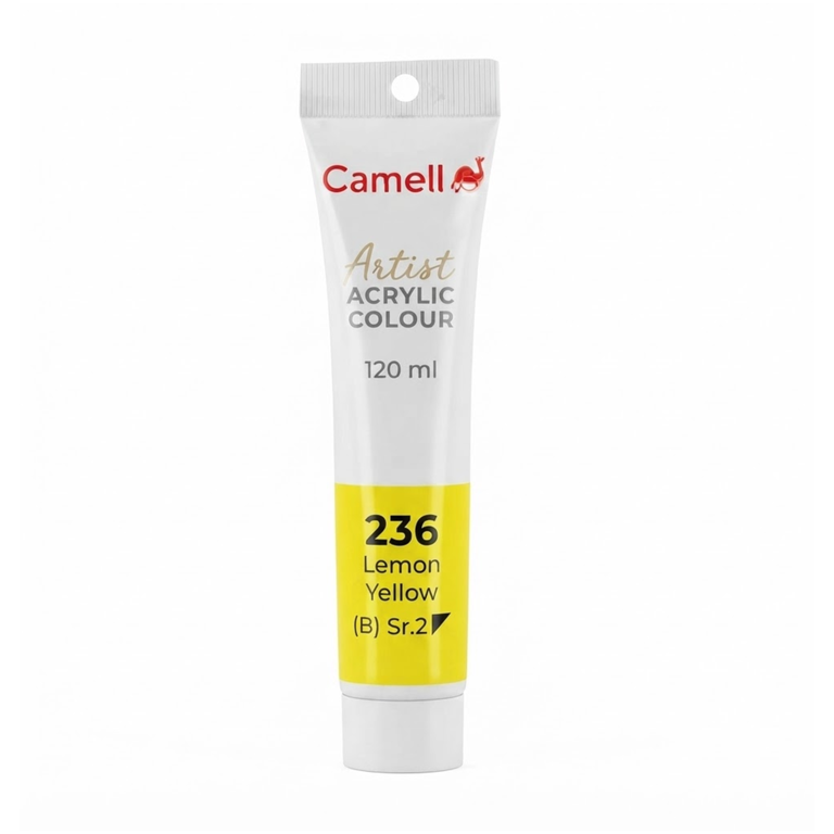 Camel Artists Acrylic Colors 0825236 Lemon Yellow 120ML