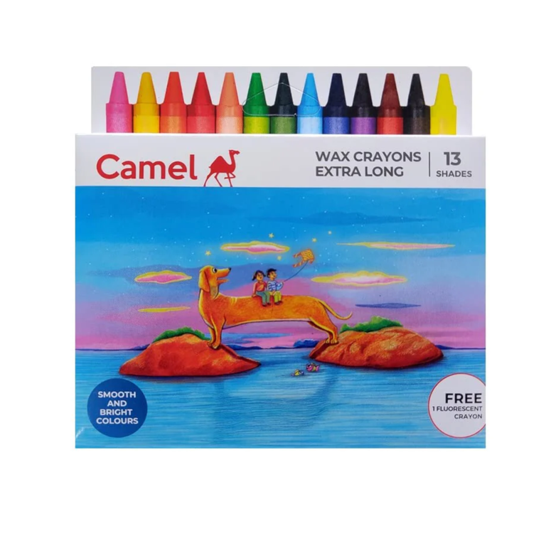 Camel Wax Crayons 88MM 12's + Glitter 4522547