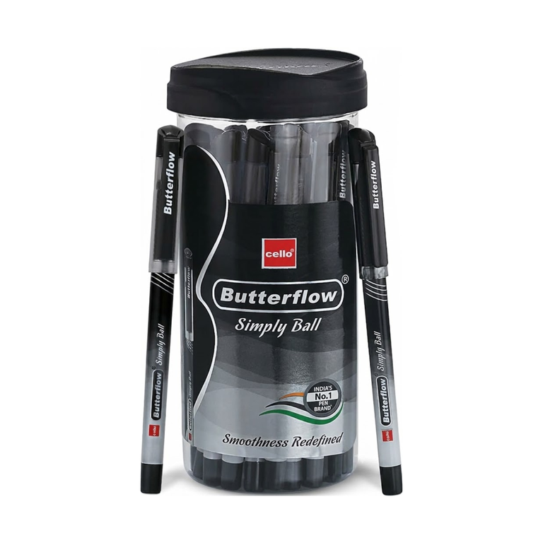 Cello Butterflow Ball Point Pen Black