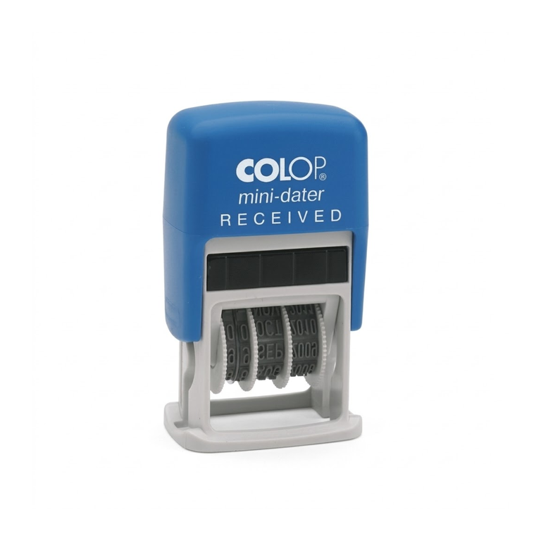 Colop Stamp Received With Mini Dater