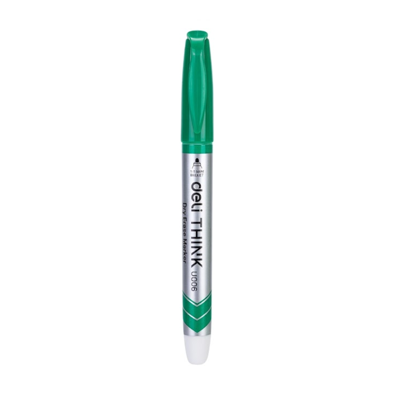 Deli Dry Erase Marker 1-1.5MM Bullet Green DL-WU00650