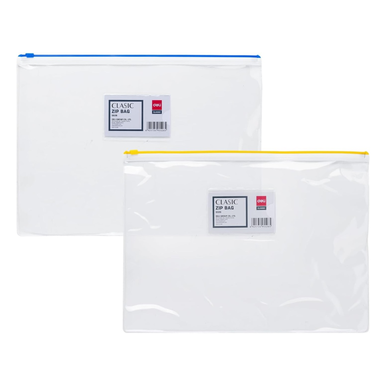 Deli Pvc View Zip Bag A4 4C DL-W5526