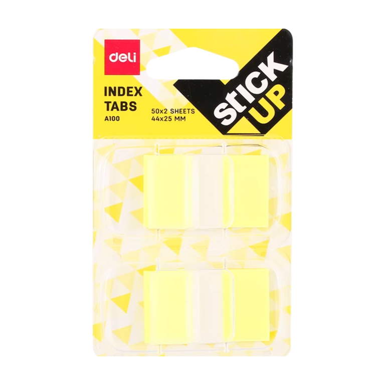 Deli Film Index Tabs 2×50SHEETS 4 Clr DL-WA10001